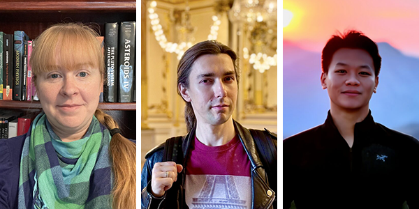 Headshots of Sarah Greenstreet, Dmitrii Vavilov, and Chester Li.